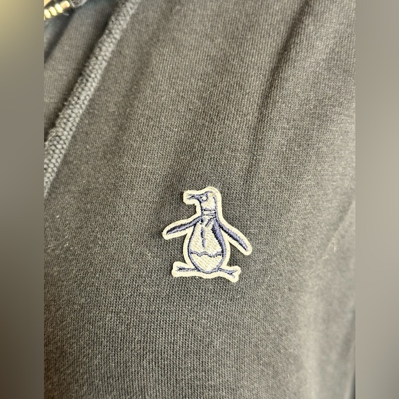 Sz S The Orginal Penguin washed black full zip hoodie sweatshirt - Picture 7 of 9
